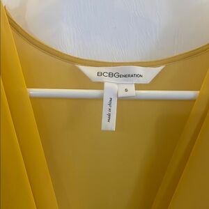 BCBGeneration Yellow Sleeveless Sheath Dress